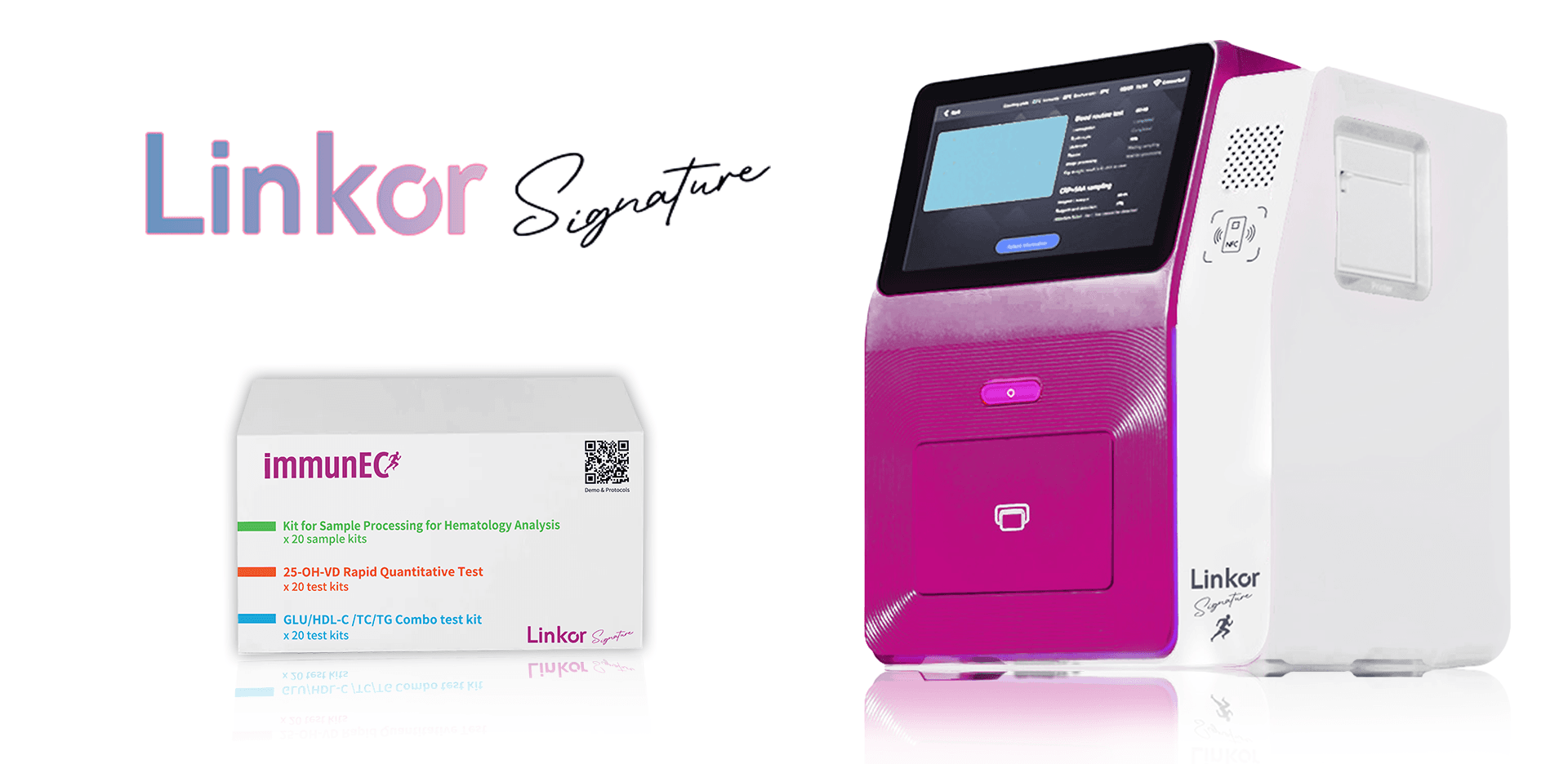 Linkor immunEC point-of-care blood screening analyser and test kit